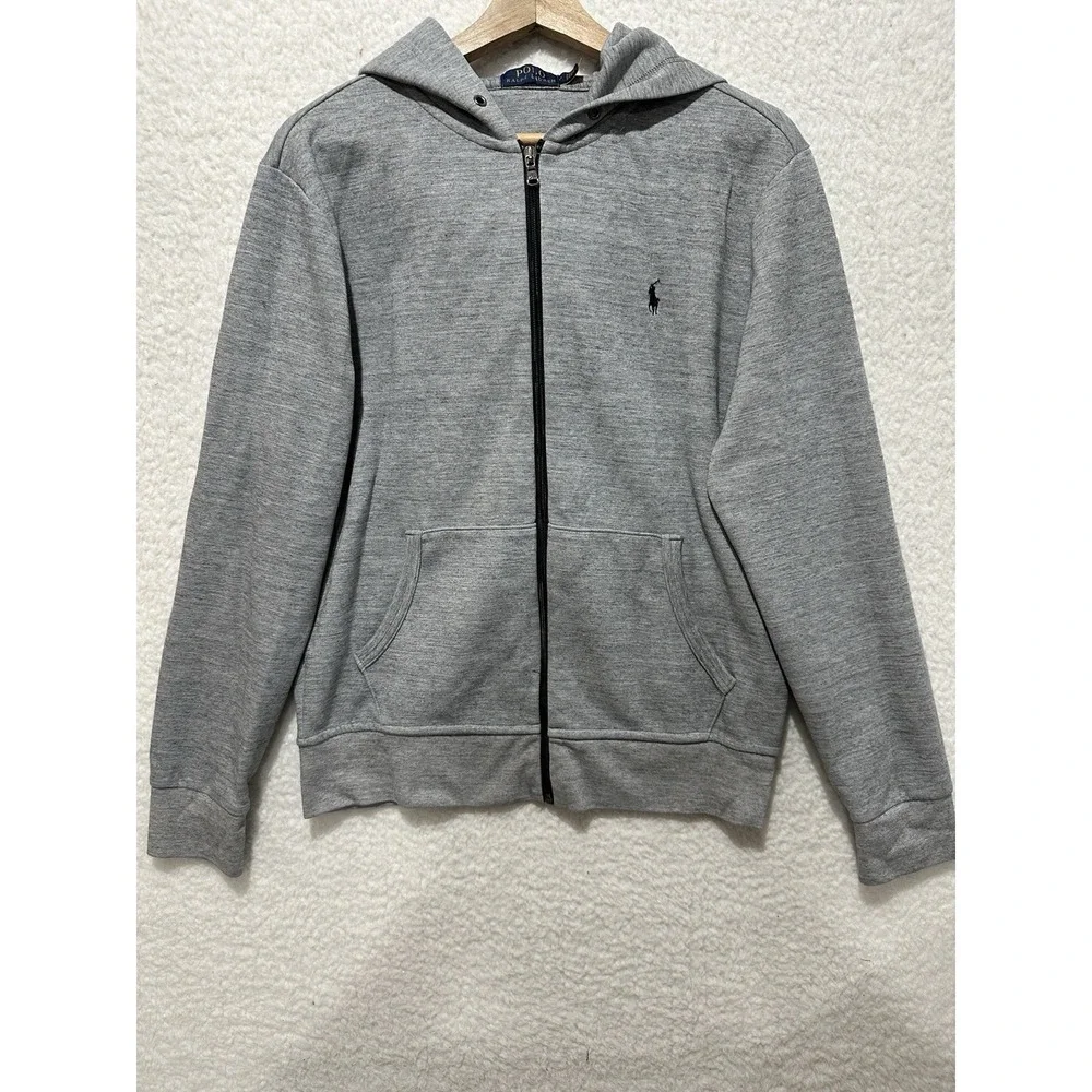Polo Ralph Lauren Men's Gray Full Zip Hoodie Sweatshirt Size M (175/96A)‎